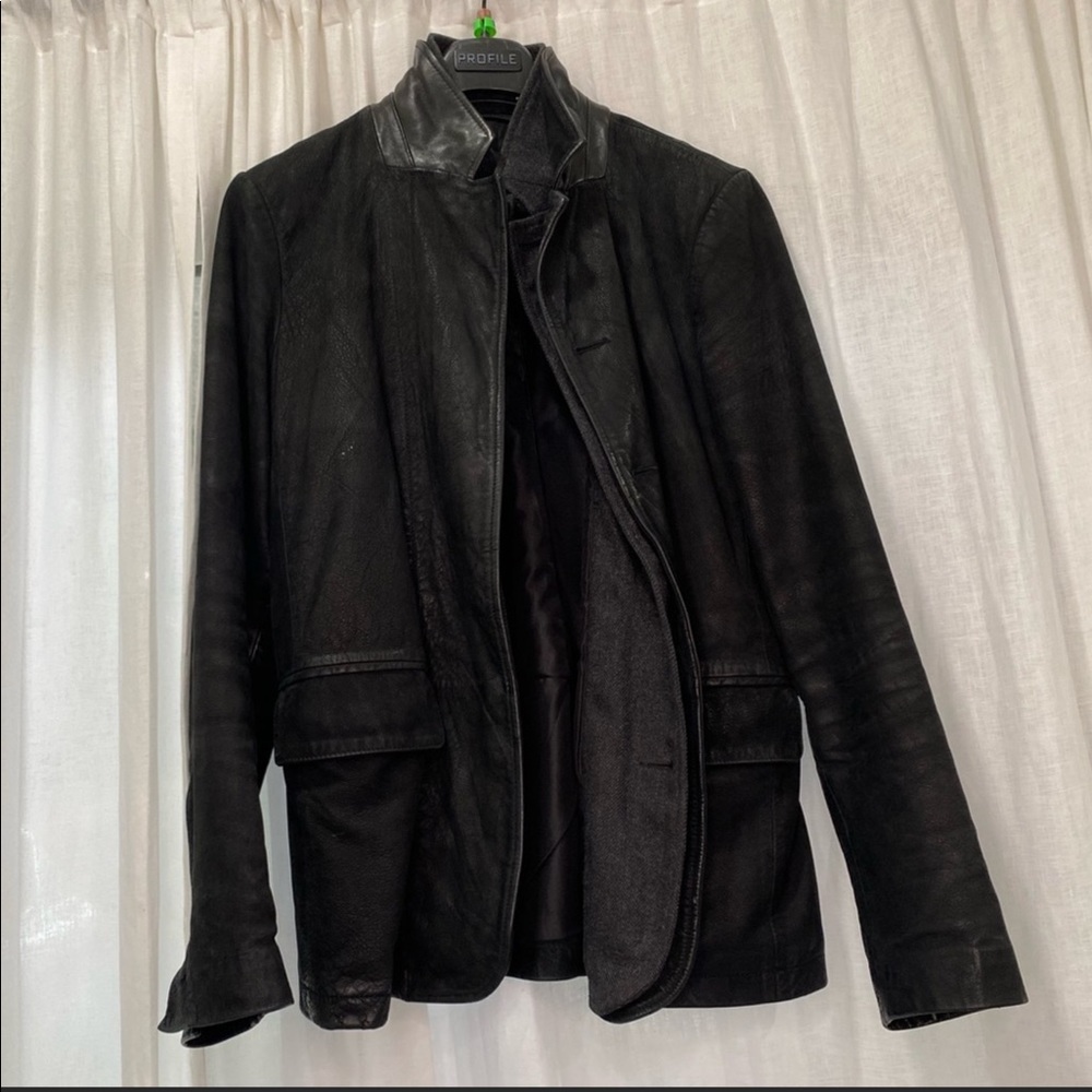 AllSaints  leather  jacket classic black, very rare